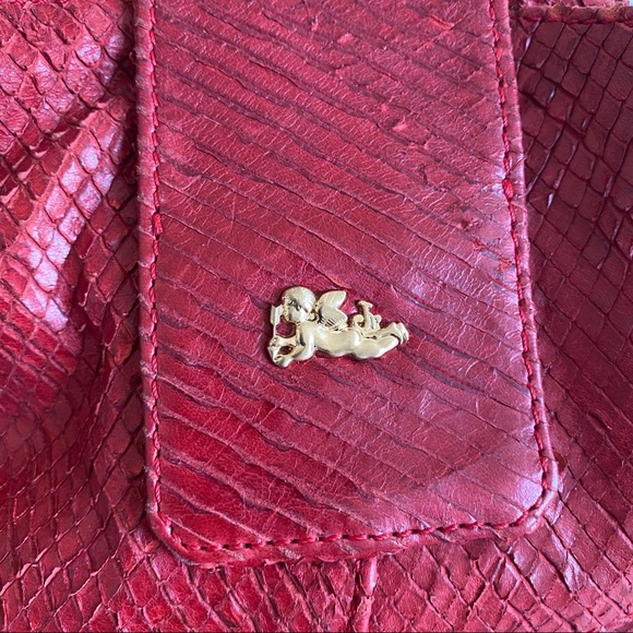 Jenrigo red python snakeskin bag - Picture 11 of 11